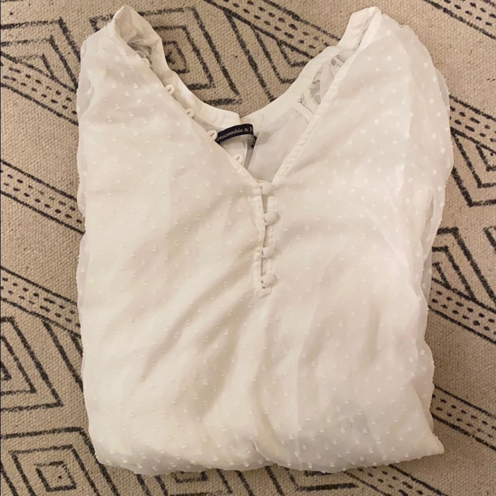 White Abercrombie and Fitch body suit